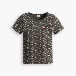 Levi’s Short Sleeve Women’s Honey Tee in Schoolyard Daisy Pirate Black L